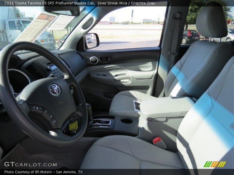 Silver Streak Mica / Graphite Gray 2011 Toyota Tacoma V6 SR5 PreRunner Double Cab