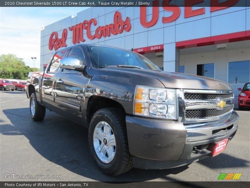 Taupe Gray Metallic / Ebony 2010 Chevrolet Silverado 1500 LT Crew Cab 4x4