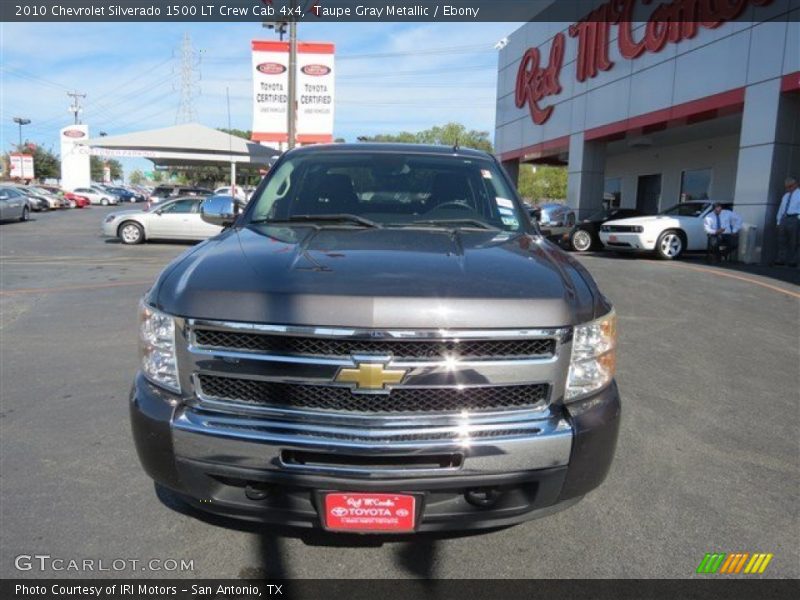 Taupe Gray Metallic / Ebony 2010 Chevrolet Silverado 1500 LT Crew Cab 4x4