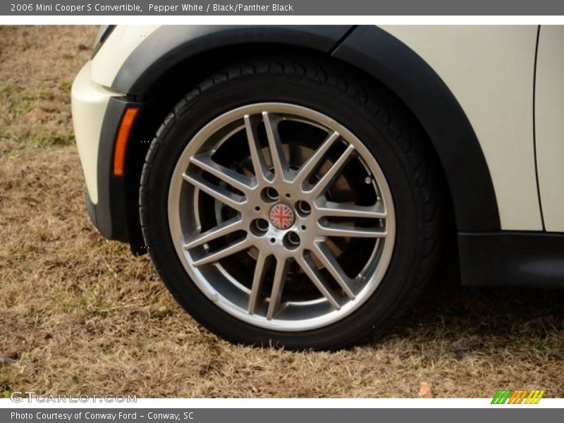 Pepper White / Black/Panther Black 2006 Mini Cooper S Convertible