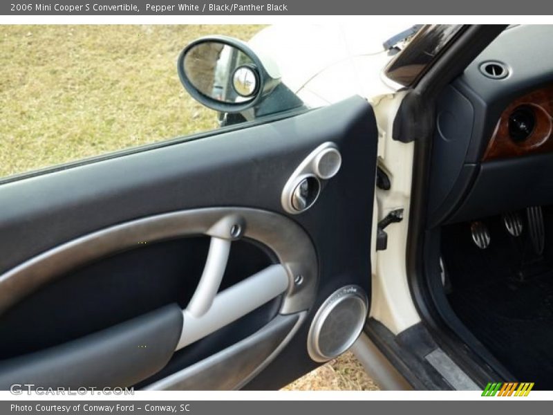Pepper White / Black/Panther Black 2006 Mini Cooper S Convertible