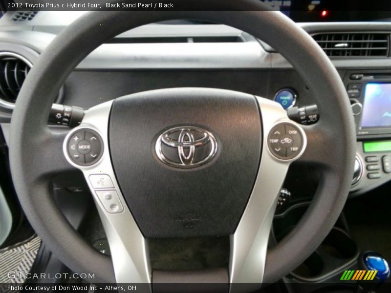 Black Sand Pearl / Black 2012 Toyota Prius c Hybrid Four