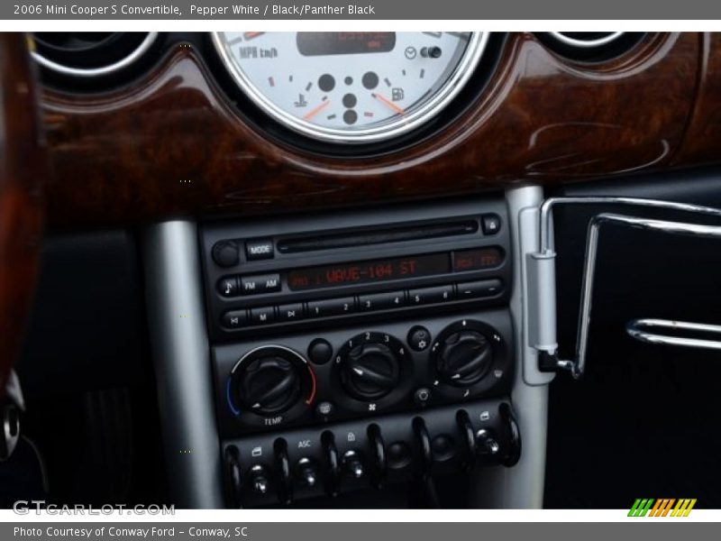 Pepper White / Black/Panther Black 2006 Mini Cooper S Convertible