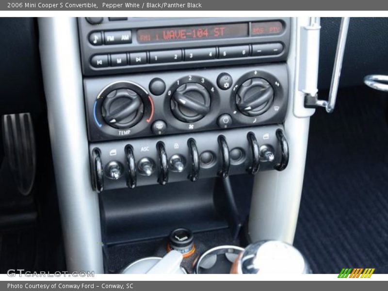 Pepper White / Black/Panther Black 2006 Mini Cooper S Convertible