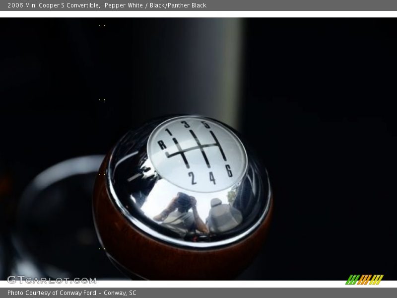 Pepper White / Black/Panther Black 2006 Mini Cooper S Convertible