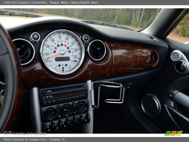 Pepper White / Black/Panther Black 2006 Mini Cooper S Convertible
