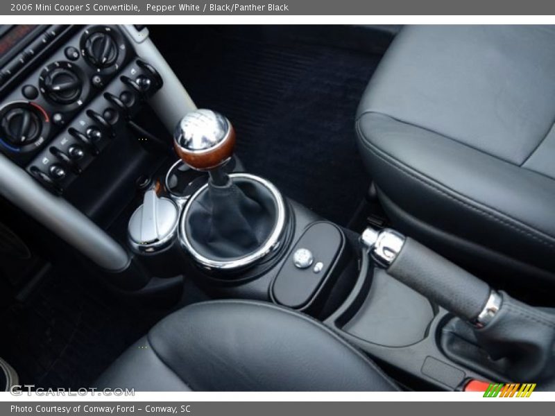 Pepper White / Black/Panther Black 2006 Mini Cooper S Convertible