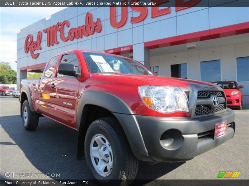 Barcelona Red Metallic / Graphite Gray 2011 Toyota Tacoma SR5 Access Cab 4x4