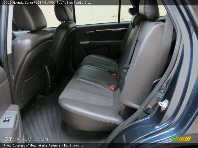 Pacific Blue Pearl / Gray 2012 Hyundai Santa Fe SE V6 AWD