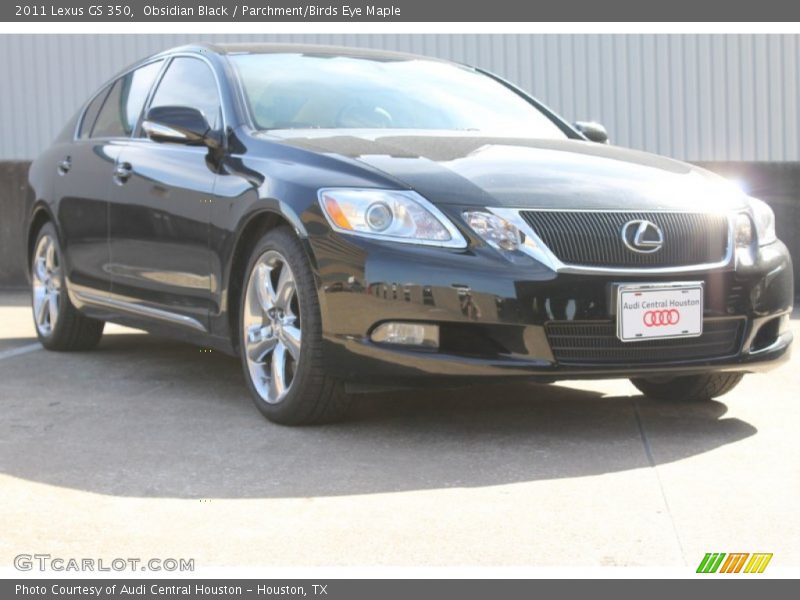 Obsidian Black / Parchment/Birds Eye Maple 2011 Lexus GS 350
