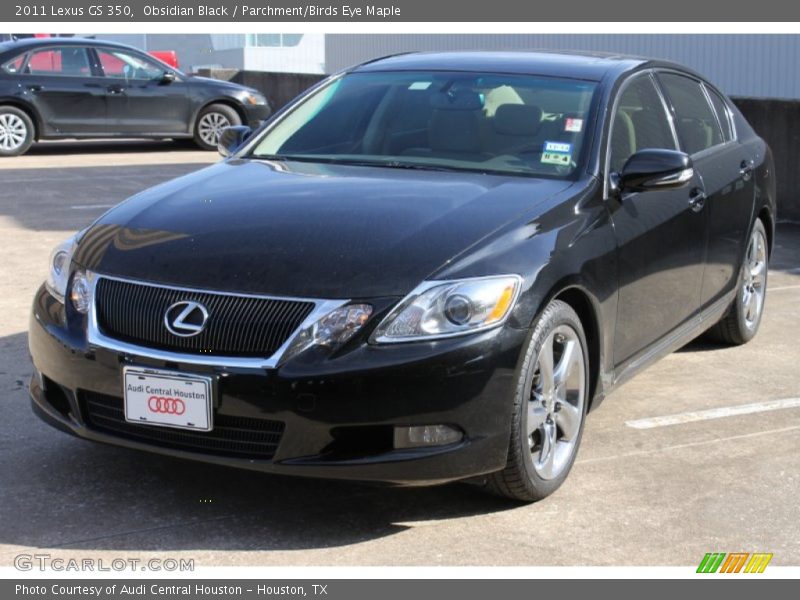 Obsidian Black / Parchment/Birds Eye Maple 2011 Lexus GS 350