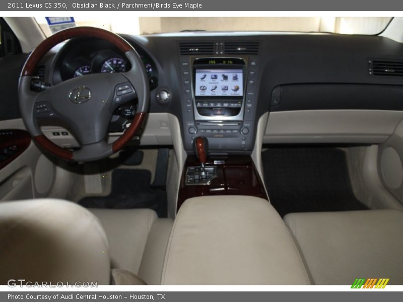 Obsidian Black / Parchment/Birds Eye Maple 2011 Lexus GS 350