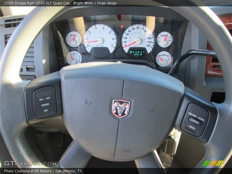 Bright White / Khaki Beige 2006 Dodge Ram 1500 SLT Quad Cab