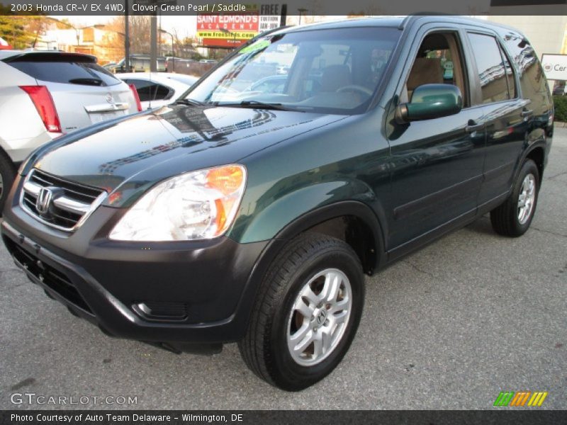 Clover Green Pearl / Saddle 2003 Honda CR-V EX 4WD