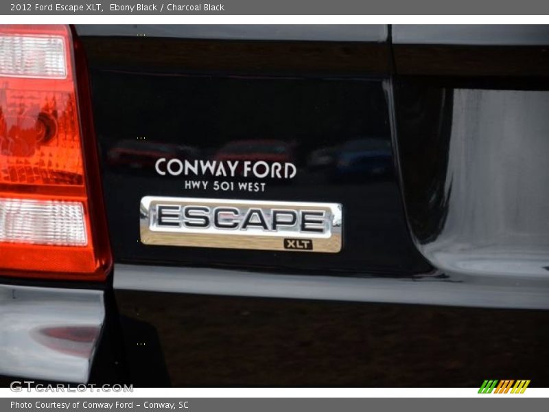 Ebony Black / Charcoal Black 2012 Ford Escape XLT