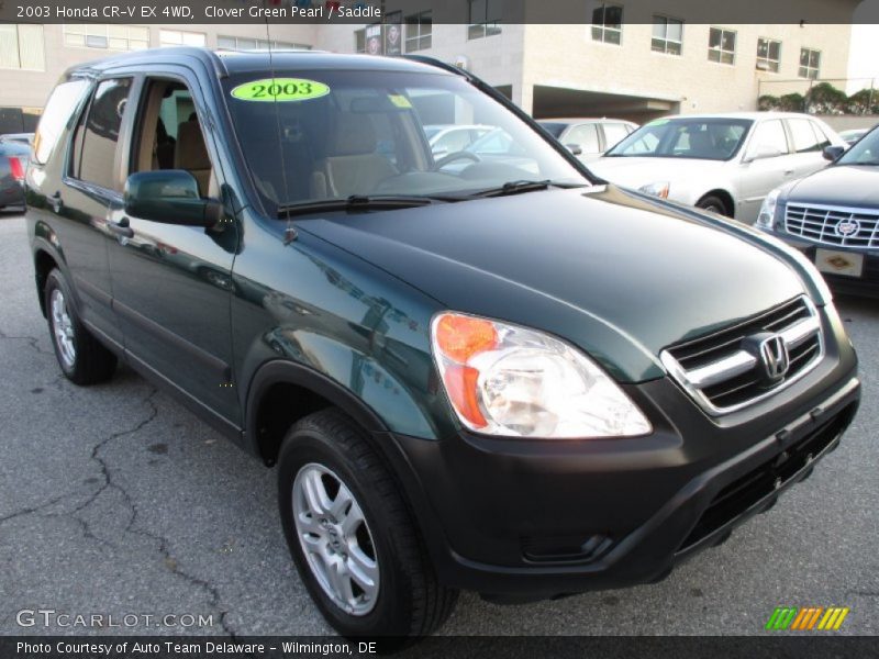 Clover Green Pearl / Saddle 2003 Honda CR-V EX 4WD