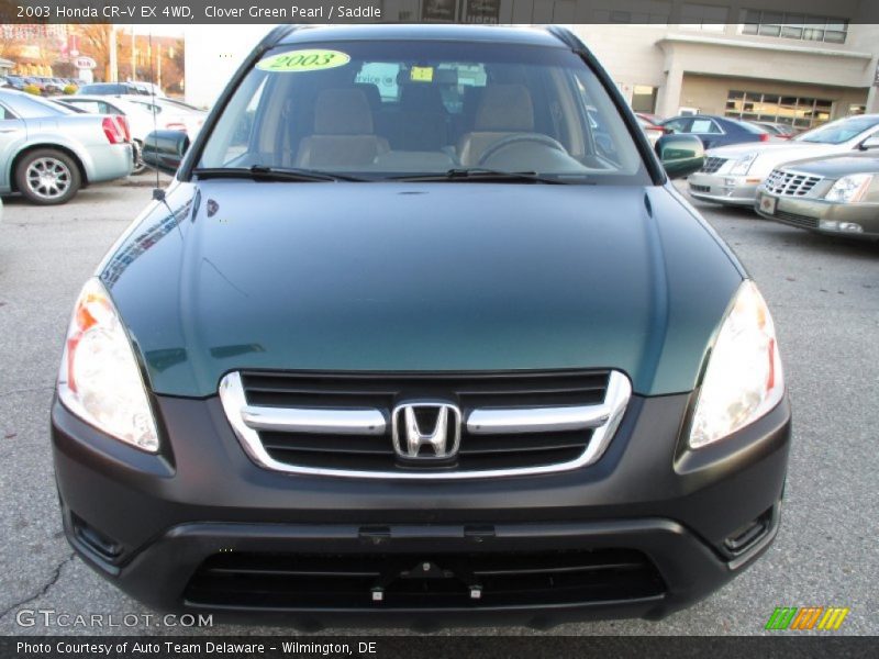 Clover Green Pearl / Saddle 2003 Honda CR-V EX 4WD