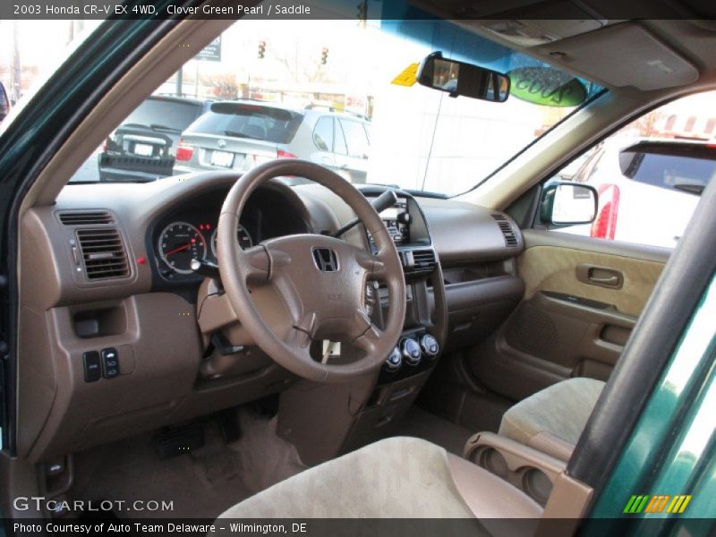 Clover Green Pearl / Saddle 2003 Honda CR-V EX 4WD