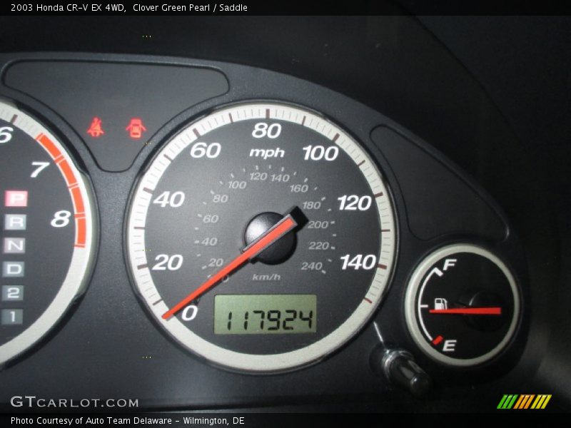 Clover Green Pearl / Saddle 2003 Honda CR-V EX 4WD