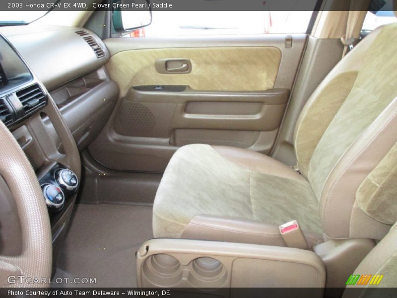 Clover Green Pearl / Saddle 2003 Honda CR-V EX 4WD