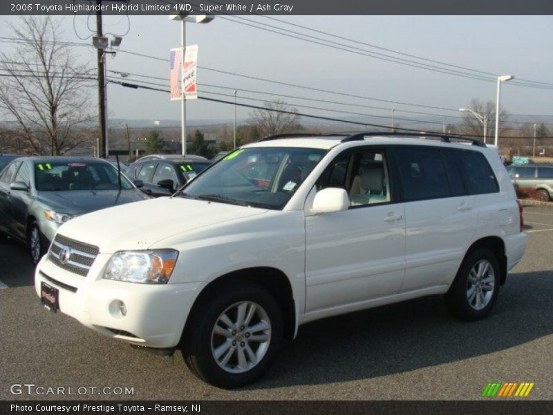 Super White / Ash Gray 2006 Toyota Highlander Hybrid Limited 4WD