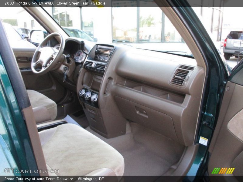 Clover Green Pearl / Saddle 2003 Honda CR-V EX 4WD
