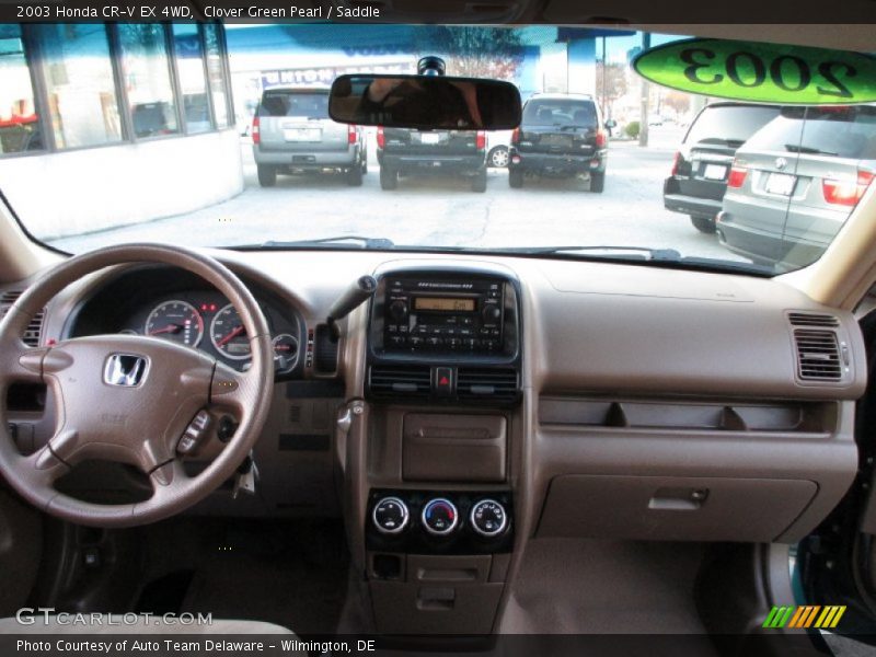 Clover Green Pearl / Saddle 2003 Honda CR-V EX 4WD