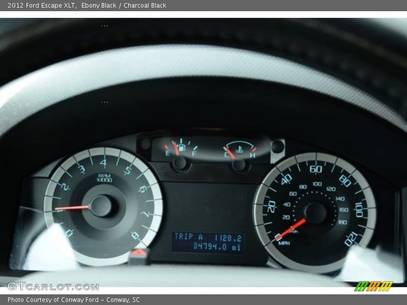 Ebony Black / Charcoal Black 2012 Ford Escape XLT