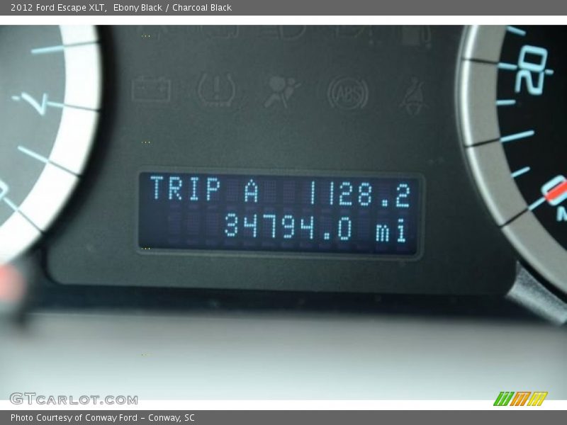 Ebony Black / Charcoal Black 2012 Ford Escape XLT