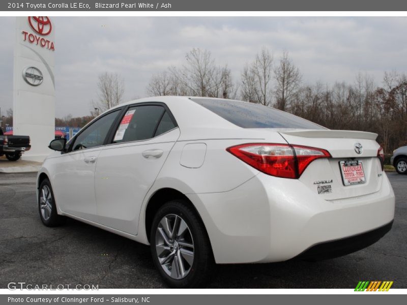 Blizzard Pearl White / Ash 2014 Toyota Corolla LE Eco