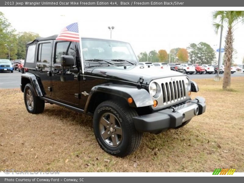 Black / Freedom Edition Black/Silver 2013 Jeep Wrangler Unlimited Oscar Mike Freedom Edition 4x4