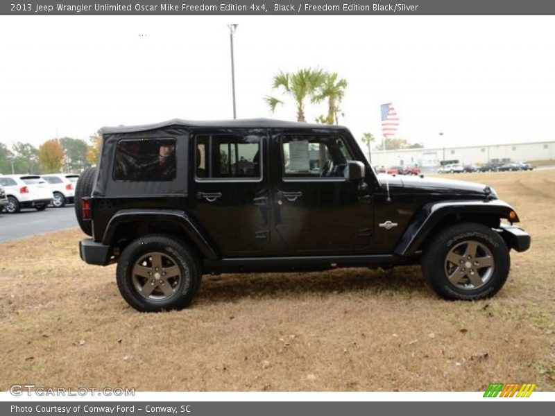 Black / Freedom Edition Black/Silver 2013 Jeep Wrangler Unlimited Oscar Mike Freedom Edition 4x4