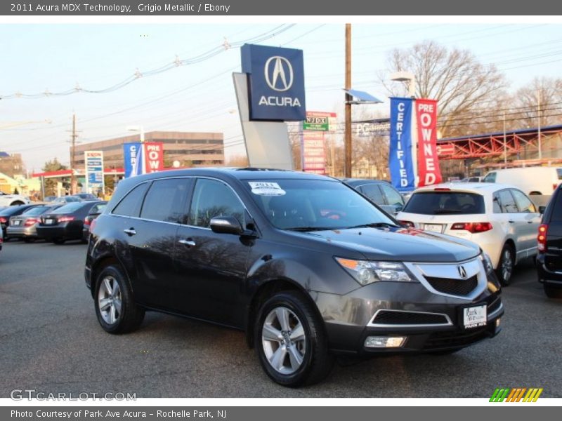 Grigio Metallic / Ebony 2011 Acura MDX Technology