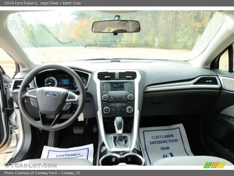 Ingot Silver / Earth Gray 2014 Ford Fusion S