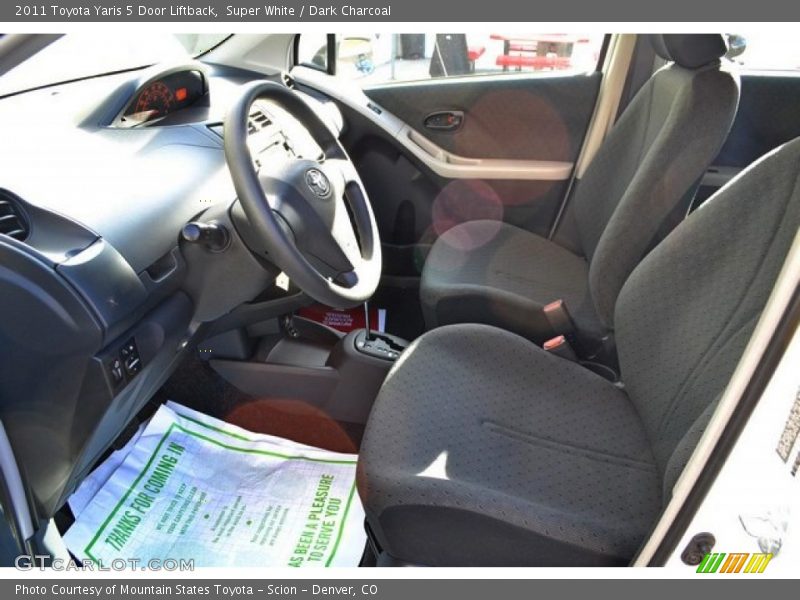 Super White / Dark Charcoal 2011 Toyota Yaris 5 Door Liftback