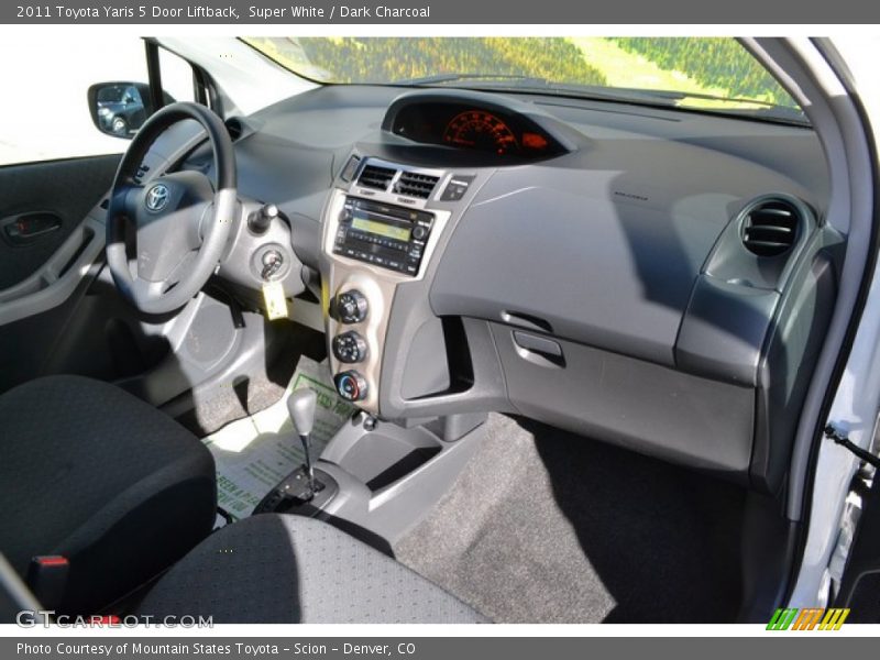 Super White / Dark Charcoal 2011 Toyota Yaris 5 Door Liftback