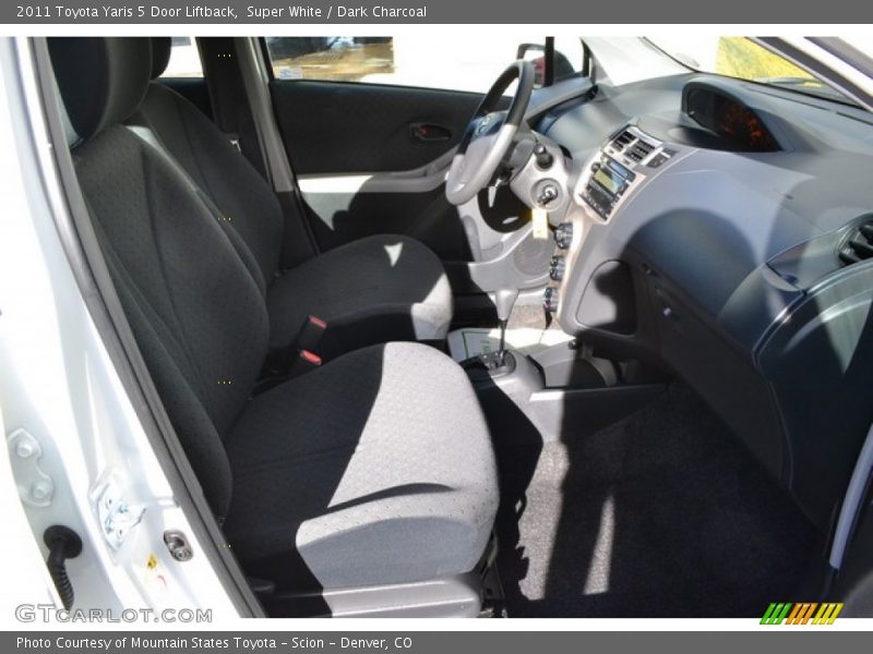 Super White / Dark Charcoal 2011 Toyota Yaris 5 Door Liftback