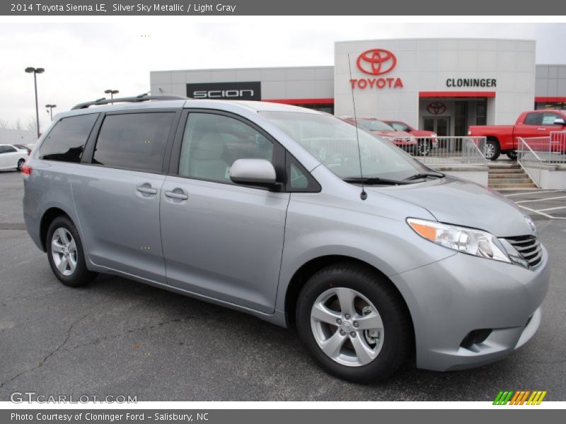 Silver Sky Metallic / Light Gray 2014 Toyota Sienna LE