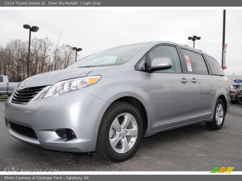 Silver Sky Metallic / Light Gray 2014 Toyota Sienna LE