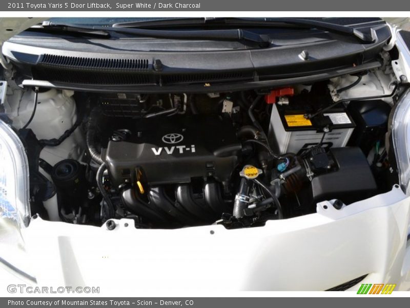 Super White / Dark Charcoal 2011 Toyota Yaris 5 Door Liftback
