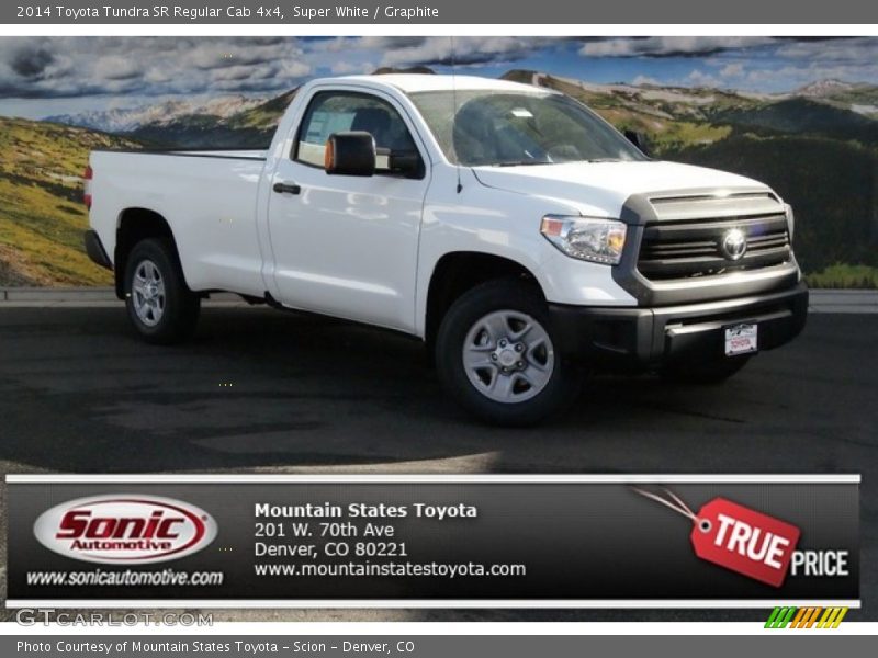 Super White / Graphite 2014 Toyota Tundra SR Regular Cab 4x4