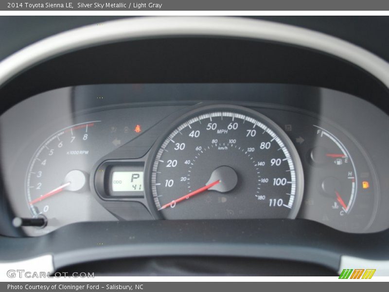 Silver Sky Metallic / Light Gray 2014 Toyota Sienna LE