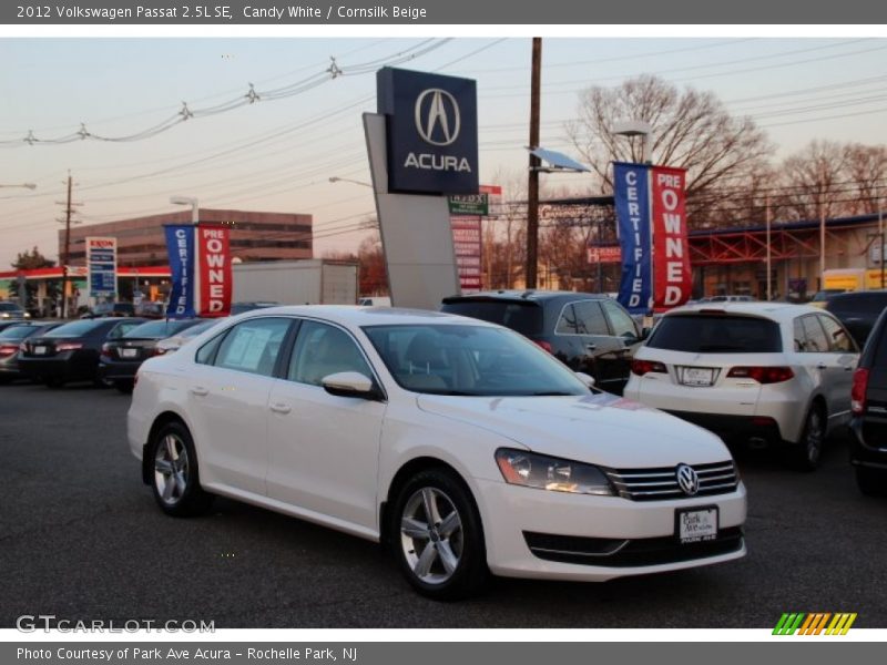 Candy White / Cornsilk Beige 2012 Volkswagen Passat 2.5L SE
