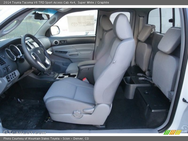 Super White / Graphite 2014 Toyota Tacoma V6 TRD Sport Access Cab 4x4