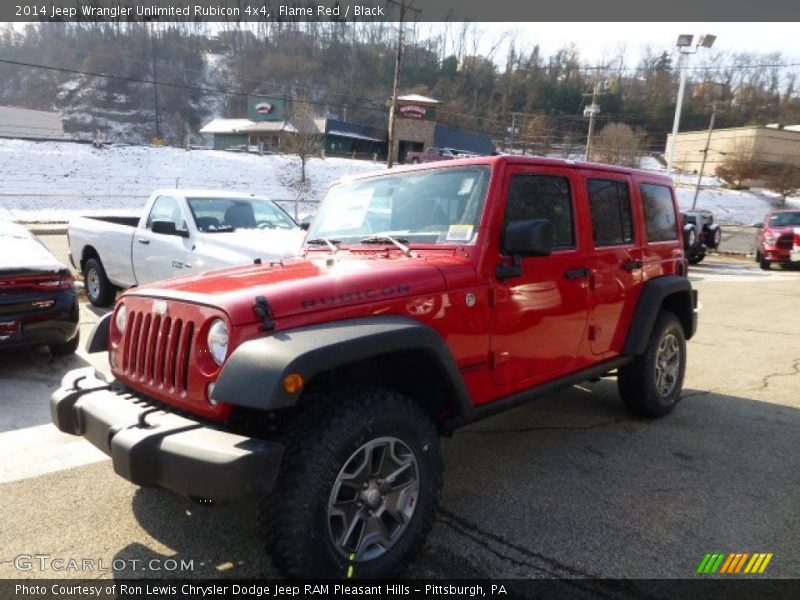 Flame Red / Black 2014 Jeep Wrangler Unlimited Rubicon 4x4