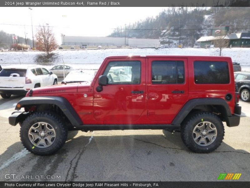 Flame Red / Black 2014 Jeep Wrangler Unlimited Rubicon 4x4