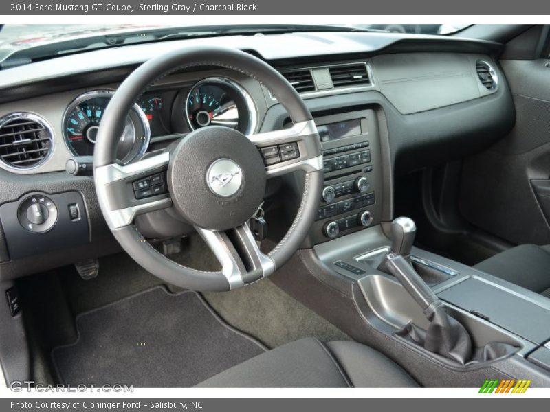 Sterling Gray / Charcoal Black 2014 Ford Mustang GT Coupe