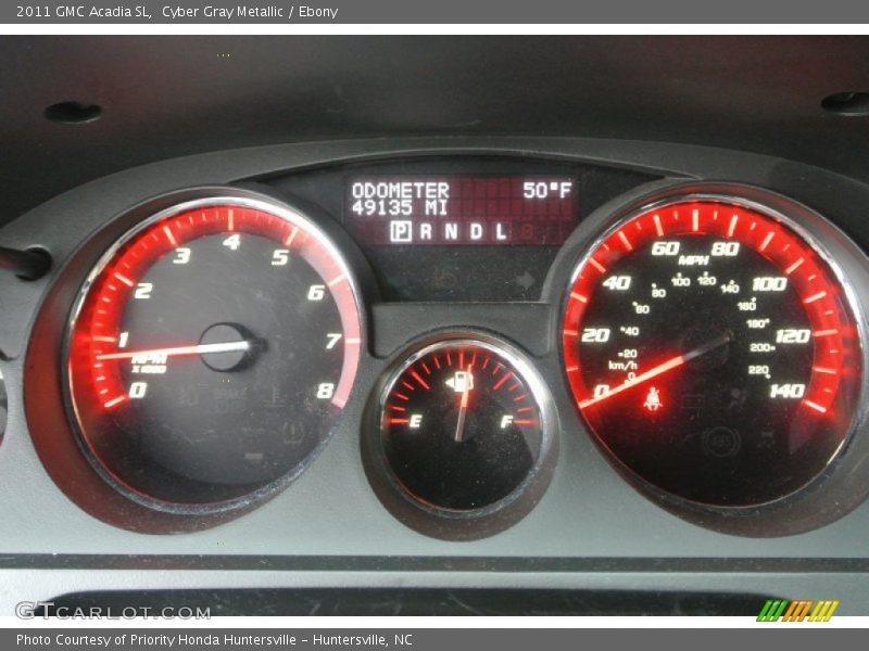 Cyber Gray Metallic / Ebony 2011 GMC Acadia SL