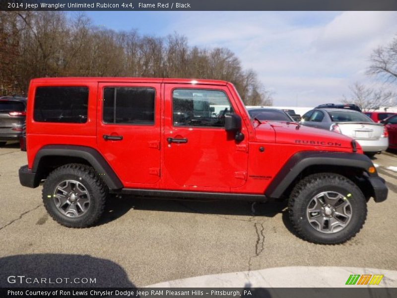 Flame Red / Black 2014 Jeep Wrangler Unlimited Rubicon 4x4