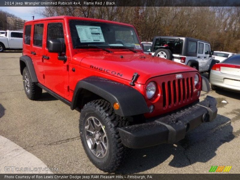 Flame Red / Black 2014 Jeep Wrangler Unlimited Rubicon 4x4